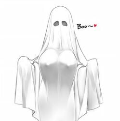 big_breasts boob_ghost breasts busty female ghost ghost_girl nipple_bulge nipples twrlare