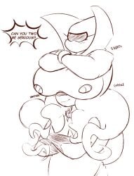 big_breasts breasts desire_(dewwydartz) dewwy(dewwydartz) dewwydarts dewwydartz dusknoir female huge_breasts lucario pokemon pokemon_(species) tagme thick_thighs wide_hips