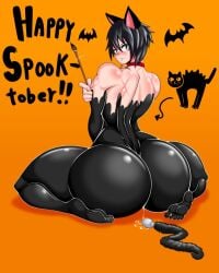 attackheat bodypaint bottom_heavy cat_ears collar curvy feet femboy girly halloween huge_ass looking_at_viewer one-punch_man painted_butt scars tagme tail_plug thick_ass thick_thighs voluptuous voluptuous_male wide_hips