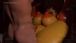 animatronic anthro anthro_penetrated big_ass big_breasts doggy_style five_nights_at_freddy's furry_only missionary_position oatmealpecheneg oral reverse_cowgirl_position robot tagme toy_chica_(fnaf) vaginal_penetration video