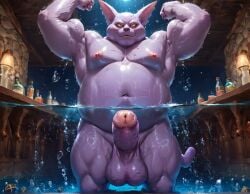 1boy 1male ai_generated anthro balls bara big_balls big_muscles big_nipples big_penis booster_rex champa completely_nude completely_nude_male daddy dragon_ball dragon_ball_super erect_nipples erect_penis erection feline feline furry furry_male gay huge_balls huge_cock huge_cock huge_muscles huge_testicles looking_at_viewer male male_only moon muscles muscular muscular_anthro muscular_male nipples nude penis purple_body purple_skin water yaoi yiff