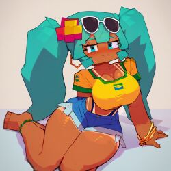 ai_generated brazilian_miku hatsune_miku mine-imator minecraft