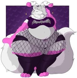 bbw big_breasts breasts female furry huge_breasts kibblesyourbits overweight thick_thighs wide_hips