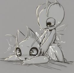 ai_generated anthro anthro_only celebi cum_inside fakemon furry open_mouth pokemon pokemon_(species) suprise_cumshot tears