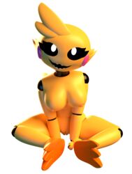 2019 3d 3d_(artwork) animatronic anthro avian bird breasts chicken digital_media_(artwork) female five_nights_at_freddy's five_nights_at_freddy's_2 galliform gallus_(genus) hi_res looking_at_viewer machine nipples nude open_mouth phasianid pussy robot smile solo teeth thebunwiththescarf toy_chica_(fnaf) transparent_background video_games