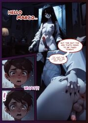 ai_generated anal anal_sex bubble_butt comic cowgirl_position cum cum_inside doggy_style femboy futa_on_male futanari horror_(theme) huge_cock internal_cumshot internal_view male marco_diaz missionary_position sadako_yamamura sissy small_breasts small_penis star_vs_the_forces_of_evil the_ring