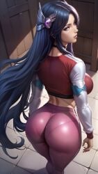 1girls ai_generated ass ass_focus big_ass big_butt blue_eyes blue_hair child_bearing_hips curvaceous curvaceous_body curvaceous_female curvaceous_figure curvaceous_hips curvaceous_thighs curvy curvy_ass curvy_body curvy_female curvy_figure curvy_hips curvy_thighs female female_only firm_ass focus focus_on_ass from_above from_behind gym_clothes gym_uniform irelia_xan league_of_legends leggings long_hair looking_at_viewer looking_back nsfw pov pov_eye_contact riot_games round_ass round_butt seductive seductive_body seductive_eyes seductive_gaze seductive_look seductive_mouth seductive_pose shiny_hair sky4maleja solo standing thick thick_ass thick_legs thick_thighs tight_clothes tight_clothing