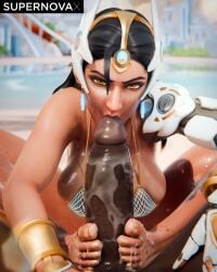 1boy 1girls 3d barefoot big_breasts bikini black_hair blizzard_entertainment blowjob breasts fellatio female female_focus foot_fetish foot_focus footjob indian indian_female large_breasts makeup male male_pov micro_bikini nail_polish overwatch penis pov sex supernovax symmetra tagme toenail_polish