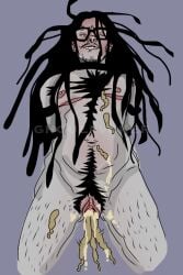big_clitoris blush clitoris creature_inside creatures_(company) cuntboy cuntboy_focus cuntboy_only cuntboy_penetrated cuntboysub dreadlocks eyebrow_piercing glasses hairy hairy_male intersex interspecies jdevil jonathan_davis korn legs_apart male mastectomy_scar pussy real_person slug tied_up top_surgery_scars trans_man worm worms