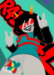 2d accurate_art_style alien alien_genitalia alien_girl alien_humanoid black_hair black_lips digital_media_(artwork) dripping dripping_wet english english_text grey_skin grin grinning grinning_at_viewer homestuck homestuck_troll horn horns latula_pyrope letters libra_(zodiac) long_hair looking_at_viewer ms_paint_adventures orange_horn orange_horns png red_glasses rhy-c self_upload sharp_teeth sign_of_the_horns smile smiling smiling_at_viewer square_glasses tentabulge tentacle text tongue tongue_out troll_female uncensored watermark
