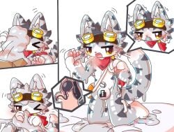 2025 4_fingers air_valve air_valve_navel alternate_version_at_source anal animate_inanimate anthro biped caramelcatcat chinese_text closed_eyes colored comic countershade_face countershade_torso countershading cutaway dipstick_tail domestic_cat eyewear eyewear_on_head felid feline felis fingers gag gagged genitals glans glistening glistening_body gloves_(marking) goggles goggles_on_head goo_creature goo_drip goo_transformation grey_body grey_markings handle inflatable kerchief kerchief_only leg_markings living_inflatable lock_bulge male mammal markings mostly_nude motion_lines neckerchief neckerchief_only neckwear one_eye_closed open_mouth pawpads penis pink_pawpads pool_toy sequence shaded socks_(marking) solo tail tail_markings text transformation urethral white_body white_countershading white_tail_tip yellow_eyes