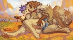 2025 4_toes 5_fingers ambiguous_gender anthro anthro_on_anthro areola avian bird blue_body blue_feathers blue_hair breasts claws clenched_teeth digital_media_(artwork) enfield feathers feet female female/female feral finger_claws fingers fur gabriel_serealia genitals grey_body grey_fur group hair hioshiru hioshiru_(character) male male_(lore) nipples north_(gabriel_serealia) nude nude_anthro nude_female outside pawpads paws scuted_arms scutes smile tail teeth toe_claws toes trio vulva white_body white_fur yellow_eyes