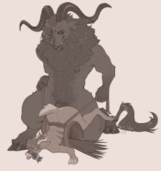 anthro anthro_on_anthro anthro_penetrated anthro_penetrating anthro_penetrating_anthro belly_hair body_hair bondage bondage bound chest_hair deer dragon duo erection fangs front_view fur furred_dragon furred_scalie genitals hi_res licking licking_lips licking_own_lips looking_pleasured lying male male/male male_penetrated male_penetrating male_penetrating_male mammal monochrome mouth_closed muzzle_(object) muzzled mythological_creature mythological_scalie mythology narrowed_eyes nude on_front penetration penis penis_base restraints rope rope_bondage scalie seraphictiger sex simple_background size_difference tail tail_tuft teeth tongue tongue_out tuft vein veiny_penis