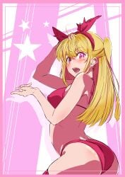 1girls ass ass ass_cleavage back bare_arms bare_back bare_chest bare_hands bare_hips bare_midriff bare_shoulders bare_skin bare_thighs bikini bikini_bottom bikini_top blonde_eyebrows blonde_female blonde_hair blonde_hair blonde_hair_female blush blush_face blushing_at_viewer blushing_female blushing_lines butt_crack coriponz curvaceous curvaceous_body curvaceous_female curvaceous_figure curvaceous_hips curvaceous_teen curvy curvy_ass curvy_body curvy_female curvy_figure curvy_hips curvy_teen exposed_arms exposed_back exposed_chest exposed_hips exposed_midriff exposed_shoulders exposed_skin exposed_thighs female halterneck high_school_student hoshino_ruby looking_back looking_back_at_viewer open_mouth oshi_no_ko parted_lips pink_eyes pink_eyes_female ponytail school_girl side_ponytail star-shaped_pupils star_eyes string_bikini swimsuit swimwear teen_girl teenage_girl teenager tongue upper_teeth yellow_eyebrows yellow_hair yellow_hair_female young_female young_woman