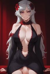 1futa 1futanari ai_generated ass big_ass big_breasts big_butt big_hips big_penis breasts cleavage dick dickgirl dungeon_ni_deai_wo_motomeru_no_wa_machigatteiru_darou_ka eyebrows eyelashes female freya_(danmachi) futa_only futanari goddess grin grinning grinning_at_viewer hair hands-free huge_cock indoors lips long_hair looking_at_viewer makeup mature mature_female mature_futa mature_futanari narrow_waist narrowed_eyes nose penis purple_eyes seducing seductive seductive_eyes seductive_gaze seductive_look seductive_mouth seductive_pose seductive_smile silver_hair smile smile_at_viewer smiley_face smooth_balls smooth_penis smooth_skin solo solo_dickgirl solo_focus solo_futa solo_futanari testicles velarin