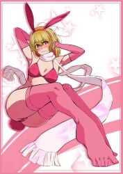 1girls ankles arm_gloves armpit armpit_crease armpit_peek armpits bare_armpits bare_ass bare_back bare_belly bare_butt bare_chest bare_hips bare_midriff bare_navel bare_shoulders bare_skin bare_thighs belly blonde_eyebrows blonde_female blonde_hair blonde_hair_female blush blush_face blushing_at_viewer blushing_female breasts calves cleavage closed_mouth_smile coriponz elbow_gloves elbows exposed_armpits exposed_ass exposed_back exposed_belly exposed_butt exposed_chest exposed_hips exposed_midriff exposed_navel exposed_shoulders exposed_skin exposed_thighs feet female female_focus female_only full_body gloves groin hairless_armpits hand_behind_head head_tilt high_resolution high_school_student highres hoshino_ruby idol knees lean_figure leggings legs legwear long_hair looking_at_viewer medium_breasts midriff narrow_waist oshi_no_ko over-kneehighs pink_elbow_gloves pink_eyes pink_eyes_female pink_gloves pink_leggings pink_legwear pink_stockings pink_thigh_highs pink_thighhighs ponytail school_girl shaved_armpits shoulders side_ponytail simple_background sitting slender_body slender_waist slim_waist smile smiley_face smiling smiling_at_viewer smirk solo star-shaped_pupils star_eyes stockings teen_girl teenage_girl teenager thick_thighs thigh_highs thighhighs thighs tilted_head toes white_background yellow_eyebrows yellow_hair yellow_hair_female young_female young_woman