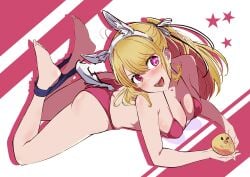 1girls bikini bikini_bottom bikini_only bikini_top blonde_eyebrows blonde_female blonde_hair blonde_hair blonde_hair_female coriponz female halterneck head_tilt high_school_student hoshino_ruby medium_breasts open_mouth open_mouth_smile oshi_no_ko parted_lips pink_eyes pink_eyes_female ponytail school_girl side_ponytail smile smiley_face smiling smiling_at_viewer star-shaped_pupils star_eyes string_bikini swimsuit swimwear teen_girl teenage_girl teenager tilted_head tongue upper_teeth yellow_eyebrows yellow_hair yellow_hair_female young_female young_woman