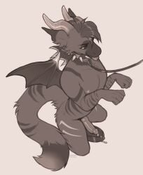 after_orgasm anthro begging begging_pose bodily_fluids bowl butt_tuft cheek_tuft collar container cum cum_in_bowl cum_in_container cum_on_ground dragon erection facial_tuft fur furred_dragon furred_scalie genital_fluids genitals hair hi_res humanoid_genitalia humanoid_penis hybrid_genitalia hybrid_penis knot knotted_humanoid_penis knotted_penis leash leg_tuft male markings membrane_(anatomy) membranous_wings monochrome mythological_creature mythological_scalie mythology narrowed_eyes nude penis pose scalie seraphictiger short_hair simple_background solo spiked_collar spikes striped_arms striped_markings striped_tail stripes tail tail_markings tongue tongue_out tuft wings