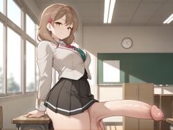 ai_generated balls erection futanari grapesss intersex light-skinned_futa light_skin looking_at_viewer maria_mikhailovna_kujou penis testicles tokidoki_bosotto_russian_de_dereru_tonari_no_alya-san uncensored