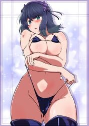 1girls actress alternate_breast_size bare_arms bare_belly bare_chest bare_hands bare_hips bare_midriff bare_navel bare_shoulders bare_skin bare_thighs belly belly_button big_breasts bikini bikini_bottom bikini_bottom_pull bikini_top blue_eyebrows blue_eyes blue_eyes_female blue_hair blue_hair_female blush blush_face blushing_at_viewer blushing_female breasts busty busty_female busty_girl busty_teen cleft_of_venus coriponz curvaceous curvaceous_body curvaceous_female curvaceous_figure curvaceous_hips curvaceous_teen curvaceous_thighs curvy curvy_body curvy_female curvy_figure curvy_hips curvy_teen curvy_thighs elbows exposed_arms exposed_belly exposed_chest exposed_hips exposed_midriff exposed_navel exposed_shoulders exposed_skin exposed_thighs female female_focus female_only fingers groin hairband half_naked half_nude halterneck head_tilt high_resolution high_school_student highres hourglass_figure kurokawa_akane large_breasts lean_figure legwear long_hair looking_at_viewer looking_down looking_down_at_viewer medium_hair micro_bikini midriff naked naked_female naked_woman narrow_waist navel nipple_bulge nude nude_female nudity open_mouth oshi_no_ko over-kneehighs parted_lips partially_exposed_vulva partially_visible_vulva plump_breasts plump_pussy plump_vulva purple_background pussy pussy_lips school_girl semi_nude shoulders simple_background slender_body slender_waist slim_waist solo standing string_bikini swimsuit swimwear teen_girl teenage_girl teenage_tits teenager thick_thighs thigh_gap thigh_highs thighhighs thighs thong_bikini tilted_head tongue underboob upper_body vulva vulva_line wide_hips young_female young_woman