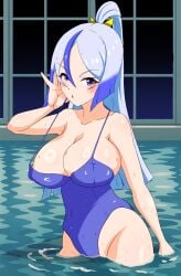 big_ass big_breasts captain_shalala daasan hirogaru_sky!_precure pool precure pretty_cure swimsuit