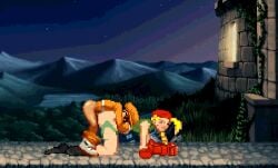 anal anal_sex animated bao_(kof) cammy_white doggy_style king_of_fighters m.u.g.e.n mugenspriteslover snk sprite sprite_art street_fighter