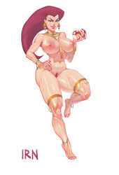 1girls abs areolae barefoot between_breasts big_lips bracelet breasts cleavage curvy earrings feet female female_only female_pubic_hair front_view full_body gold gold_jewelry hand_on_hip holding_object holding_poke_ball huge_breasts human human_only iranon jessie_(pokemon) jewelry landing_strip large_areolae large_breasts legband long_fingernails long_hair looking_at_viewer lots_of_jewelry muscular_female nail_polish naughty_face navel necklace necklace_between_breasts nintendo nipples nude perky_breasts poke_ball pokemon pokemon_rgby pubic_hair purple_eyes red_hair red_nails ring seductive seductive_smile sharp_fingernails shiny_skin signature simple_background smile smirk soles solo team_rocket thick_thighs toe_ring toes toned toned_female very_long_hair white_background