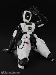 3d 3d_(artwork) bedroom_eyes boozeshroom curvy curvy_body curvy_female curvy_figure female glados glados_(humanoid) looking_at_viewer portal_(series) portal_2 pose posing posing_for_the_viewer robot robot_girl robot_humanoid robot_only solo solo_focus solo_robot watermark