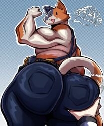 1boy ass ass ass_focus bicep big_ass big_ass_(male) big_butt butt_focus flexing flexing_bicep fornite huge_ass huge_butt male male_only meowscles_(fortnite) muscular muscular_male nathanatwar squeezing_butt tight_clothing tight_pants whateverdoes wide_hips