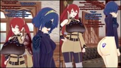 2girls amanwithnoplan ass big_ass bottomless fire_emblem fire_emblem_awakening huge_ass lucina_(fire_emblem) severa_(fire_emblem)