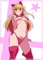 1girls animal_ear_fluff animal_ears animal_tail bare_arms bare_belly bare_chest bare_hands bare_hips bare_midriff bare_navel bare_shoulders bare_skin bare_thighs belly belly_button bikini bikini_bottom bikini_top blonde_eyebrows blonde_female blonde_hair blonde_hair_female blush blush_face blushing_at_viewer blushing_female blushing_lines breasts busty busty_female busty_girl busty_teen cat_ears closed_mouth_smile coriponz exposed_arms exposed_belly exposed_chest exposed_hips exposed_midriff exposed_navel exposed_shoulders exposed_skin exposed_thighs fake_cat_ears female female_focus female_only fingers groin high_resolution high_school_student highres hoshino_ruby hourglass_figure idol large_breasts lean_figure leggings legwear long_hair looking_at_viewer looking_down looking_down_at_viewer midriff narrow_waist navel oshi_no_ko over-kneehighs pink_eyes pink_eyes_female ponytail school_girl shoulders side-tie_bikini side_ponytail simple_background slender_body slender_waist slim_waist smile smiley_face smiling smiling_at_viewer solo standing star-shaped_pupils star_eyes stockings string_bikini swimsuit swimwear teen_girl teenage_girl teenager thick_thighs thigh_highs thighhighs thighs underboob upper_body white_background wide_hips yellow_eyebrows yellow_hair yellow_hair_female young_female young_woman