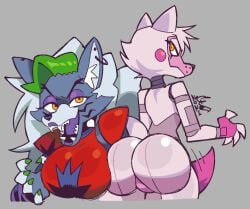 ass ass big_butt breasts caliginous fangs female five_nights_at_freddy's five_nights_at_freddy's:_security_breach five_nights_at_freddy's:_sister_location fox funtime_foxy funtime_foxy_(fnaf) funtime_foxy_(fnafsl) fur girly male roxanne_wolf_(fnaf) wolf