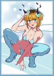 1girls adult adult_female aqua_eyes aqua_eyes_female arm_support bare_arms bare_belly bare_chest bare_hands bare_hips bare_midriff bare_navel bare_shoulders bare_skin bare_thighs belly belly_button black_hair black_hair_female blonde_eyebrows blonde_female blonde_hair blonde_hair blonde_hair_female blue_background blue_eyes blue_eyes_female blunt_bangs blush blush_face blushing_at_viewer blushing_female blushing_lines breasts cleavage collarbone coriponz dyed-hair dyed_hair elbows exposed_arms exposed_belly exposed_chest exposed_hips exposed_midriff exposed_navel exposed_shoulders exposed_skin exposed_thighs female female_focus female_only fingers footwear full_body groin half_naked half_nude high_heels high_resolution highres horn horns knees lean_figure legs legwear looking_at_viewer mature mature_female medium_breasts memcho midriff naked naked_female naked_woman narrow_waist navel nude nude_female nudity open_mouth open_mouth_smile oshi_no_ko over-kneehighs parted_lips semi_nude shoes short_hair shoulders simple_background slender_body slender_waist slim_waist smile smiley_face smiling smiling_at_viewer solo squatting squatting_female squatting_on_penis thick_thighs thigh_highs thighhighs thighs tongue white_background yellow_eyebrows yellow_hair yellow_hair_female youtuber youtuber_girl