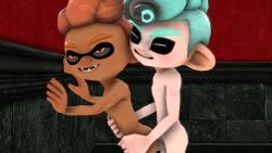 anal blowjob cum_in_mouth cum_inside danger(oc) gay gay_sex inkling inkling_boy male octoling octoling_boy on penetration_from_behind sfm source_filmmaker splatoon splatoon_3