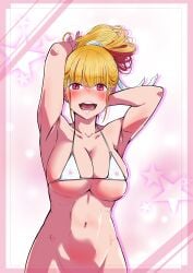 1girls alternate_breast_size armpit armpit_crease armpit_peek armpits bare_armpits bare_arms bare_belly bare_chest bare_hands bare_hips bare_midriff bare_navel bare_shoulders bare_skin belly belly_button big_breasts bikini bikini_top blonde_eyebrows blonde_female blonde_hair blonde_hair blonde_hair_female blush blush_face blushing_at_viewer blushing_female breasts bust_cup busty busty_female busty_girl busty_teen child_bearing_hips cleavage collarbone coriponz elbows exposed_armpits exposed_arms exposed_belly exposed_chest exposed_hips exposed_midriff exposed_navel exposed_shoulders exposed_skin eyebrows_visible_through_hair female female_focus female_only fertile_hips hairless_armpits half_naked half_nude halterneck happy high_resolution high_school_student highres hoshino_ruby hourglass_figure idol large_breasts lean_figure long_hair looking_at_viewer micro_bikini midriff naked naked_female naked_woman narrow_waist navel nipple_bulge nude nude_female nudity open_mouth open_mouth_smile oshi_no_ko parted_lips pink_background pink_eyes pink_eyes_female plump_breasts ponytail school_girl semi_nude shaved_armpits shoulders simple_background slender_body slender_waist slim_waist solo standing star-shaped_pupils star_eyes string_bikini swimsuit swimwear teen_girl teenage_girl teenage_tits teenager tongue tying_hair upper_body upper_teeth wide_hips yellow_eyebrows yellow_hair yellow_hair_female young_female young_woman