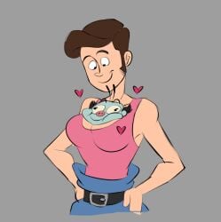 1boy 1girls billy_buckaroo breasts clothing doctor_who female harmfulplant line_art male mr_ring-a-ding real_person self_insert