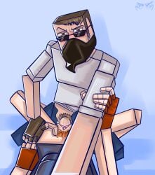 anonymous_female blocky blue_background blushing_male classic_sex cube cubic_anatomy digital_drawing_(artwork) digital_media_(artwork) female female_artist female_pov geometric gorebox grabbing_throat hand_on_another's_arm hand_on_arm heterosexual looking_at_viewer male orange_hair phil_timsky_(gorebox) pov pubic_hair pussy risobase straight tagme unusual_anatomy vaginal_penetration