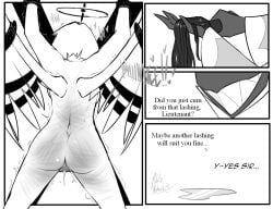 2025 4_fingers adam_(hazbin_hotel) ambiguous_gender ambiguous_humanoid angel angel_humanoid aroused back_wings black_text bodily_fluids bondage bound breasts breath clothed clothed_ambiguous clothed_humanoid clothing comic dialogue dirty_talk dominant dominant_ambiguous duo english_text feathered_wings feathers female female/ambiguous female_focus female_humanoid fingers flogger genital_fluids genitals greyscale grin hair halo hands_tied hazbin_hotel heart_symbol hellaverse humanoid humanoid_genitalia humanoid_on_humanoid humanoid_vulva long_hair lute_(hazbin_hotel) male male_(lore) masochism medium_breasts moan monochrome not_furry nude nude_female nude_humanoid panting potatonebula pussy_juice_pool raised_arms rear_view shaking sharp_teeth signature smile standing stuttering submissive submissive_female talking_to_another talking_to_partner teeth text trembling vaginal_fluids vulva whining whip_mark whip_mark_on_back whip_mark_on_butt whip_mark_on_leg wide_stance winged_humanoid wings wings_tied