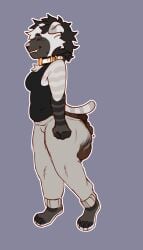 anthro breasts clothed clothing excessive_feces feces feces_pile felid feline female fur hair hi_res mammal oreo_(thatcreamcat) scat soiling soiling_pants solo solo_focus thatcreamcat