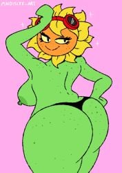 1girls anthro anthrofied ass breasts breasts female flora_fauna maidisixx plant plant_girl plant_humanoid plantie plants_vs._zombies plants_vs_zombies popcap_games pussy solar_flare_(pvz) sunflower_(pvz)