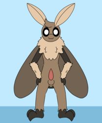 2019 absurd_res arthropod arthropod_abdomen balls chest_tuft erection ezra_(otterjunk) fur fur_tuft hi_res insects lepidopteran male male_only moth otterjunk penis simple_background solo solo_male tuft wings