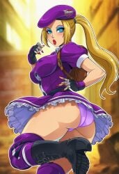 ai_generated bimbo blonde_hair blue_eyeshadow fatal_fury feminization hinako_shijou hinako_shijou_(cosplay) hypnosis king_of_fighters mascara red_lipstick rule_63 sano-br shijou_hinako snk terry_bogard