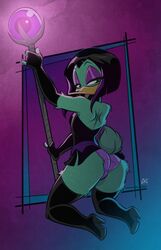 disney ducktales ducktales_(2017) female gallygallo looking_back magica_de_spell panties pink_panties solo