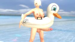 1futa 3d angel_(kof) awkward beach big_breasts futa_only futanari huge_cock intersex king_of_fighters masterdam3d mexican mexican_futanari naked nude ocean penis shy smiling summer water waves white_hair wind