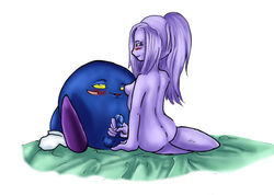 1boy 1girls 2008 ass blanket blue_skin blush breasts cum female garlude gloves hand_on_penis handjob kirby:_right_back_at_ya! kirby_(series) long_hair looking_at_another male meta_knight metaknightsluts nintendo nude nude_female nude_male ponytail purple_hair purple_skin white_background yellow_eyes