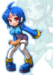 blue_hair censored fol_ko futanari intersex mega_man mega_man_zx rule_63 thetis_(mega_man)