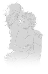 1boy 1girls 2d big_boss eva_(metal_gear_solid) metal_gear_solid metal_gear_solid_3 monochrome sex tagme