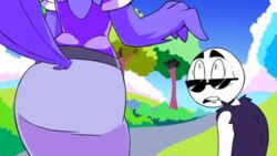 1boy animated ass ass_shake avian bird danger_dolan feathers female melissa_morgan official_art planet_dolan super_planet_dolan vimhomeless