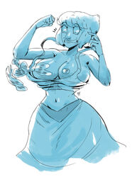 big_breasts lapis_lazuli_(steven_universe) navel redblacktac shocked steven_universe swimsuit