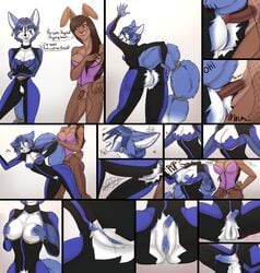 1girls 2futas anal anal_sex anthro anus areolae ass balls blue_fur blue_hair bodily_fluids breast_expansion breast_growth breasts brown_fur brown_hair brown_penis canid canine cleavage clothing crotchless cum cum_drip cum_in_ass cum_inside cumshot curvy duo erect_nipples erection evy eyelashes female female_penetrated female_to_futa fox from_behind_position fur furry futa_on_female futa_only futa_with_futa futanari futanari_penetrating futanari_transformation futanarization gender_transformation genital_fluids growth hair hatarla hi_res humanoid_penis intersex krystal lagomorph large_ass large_breasts leporid mammal nintendo nipples no_bra no_panties open_mouth penetration penis penis_out presenting presenting_anus pussy rabbit sex simple_background star_fox transformation transformation_through_sex video_games